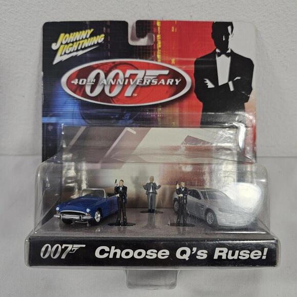 Other - Johnny Lightning JAMES BOND set Q's Ruse 3 figures, Aston-Martin DB5, Sunbeam